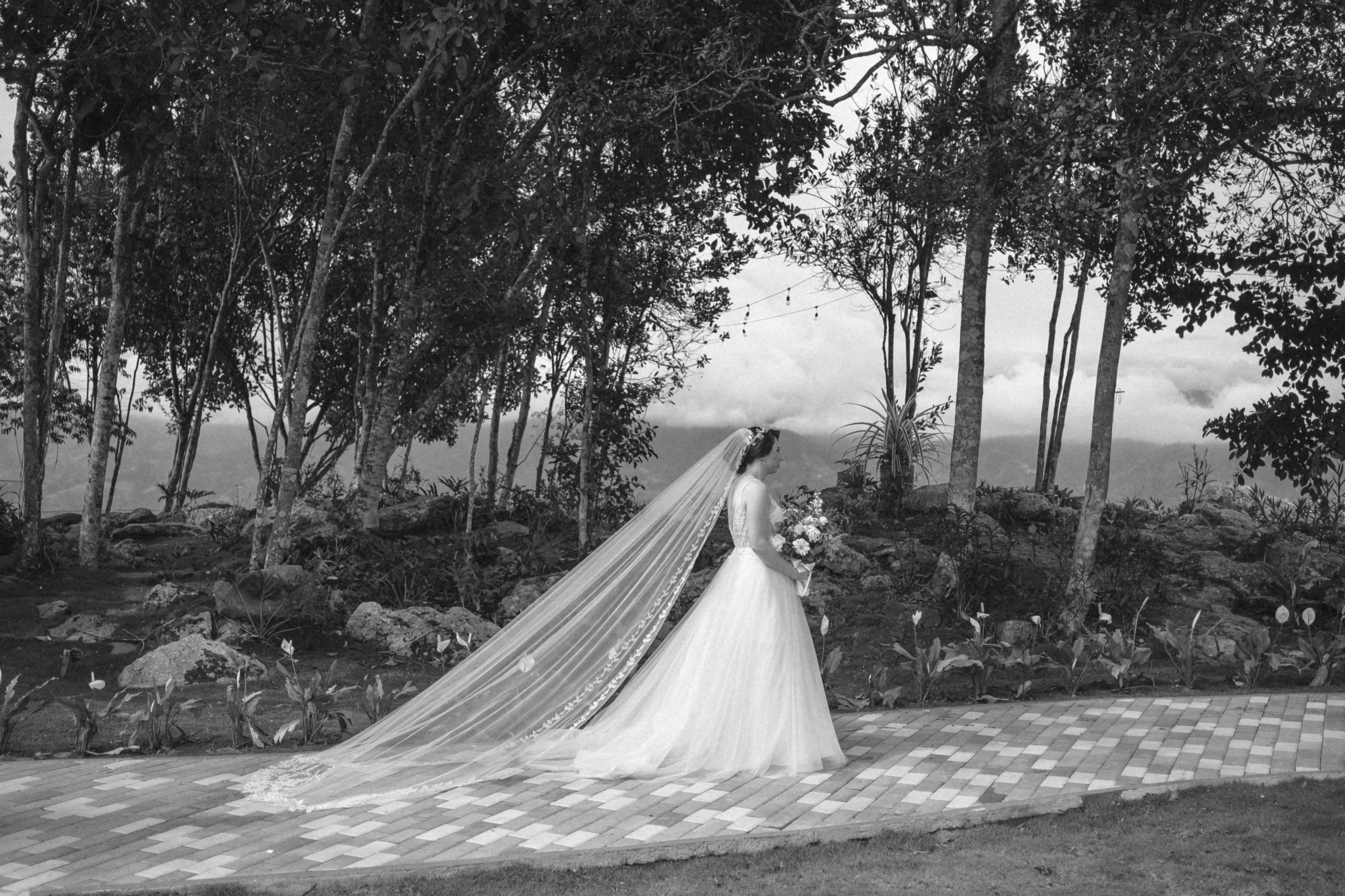 Novia caminando hacia el altar en Mesa de los santos, Santander